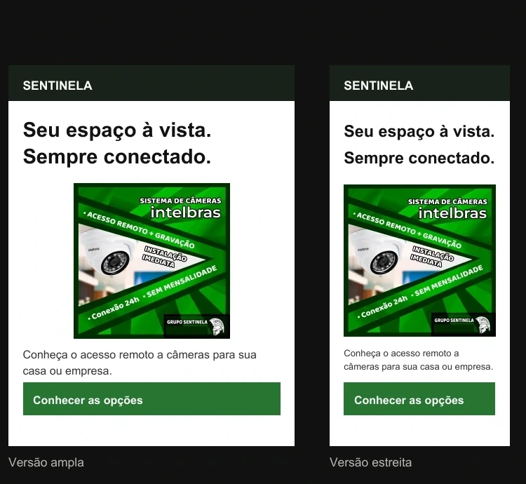 Estudo de e-mail: proposta ampla e estreita, sem validação de compatibilidade. Conceito assistido por IA.