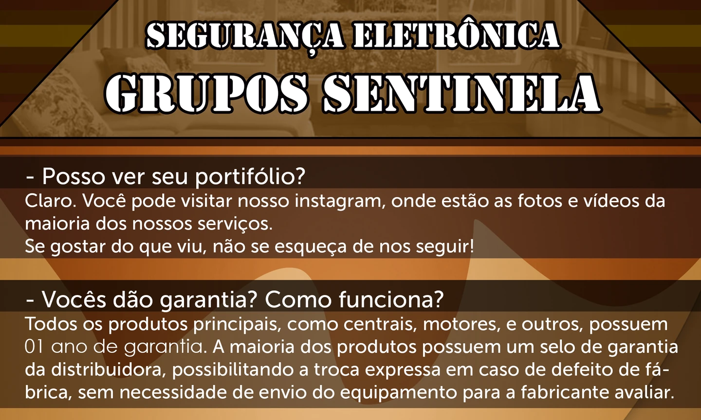 Trecho de apresentação histórica sobre atendimento e garantia. Contatos e mapa excluídos; condições comerciais da época.