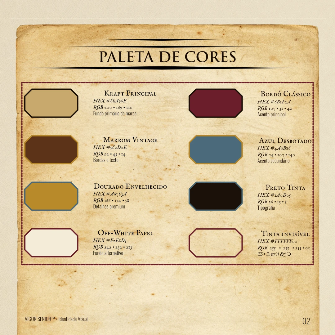Paleta da proposta · Direção de arte e composição com elementos assistidos por IA.