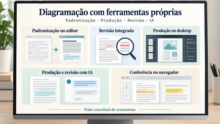 Ilustração criada com IA. Não é captura de software nem evidência de execução.