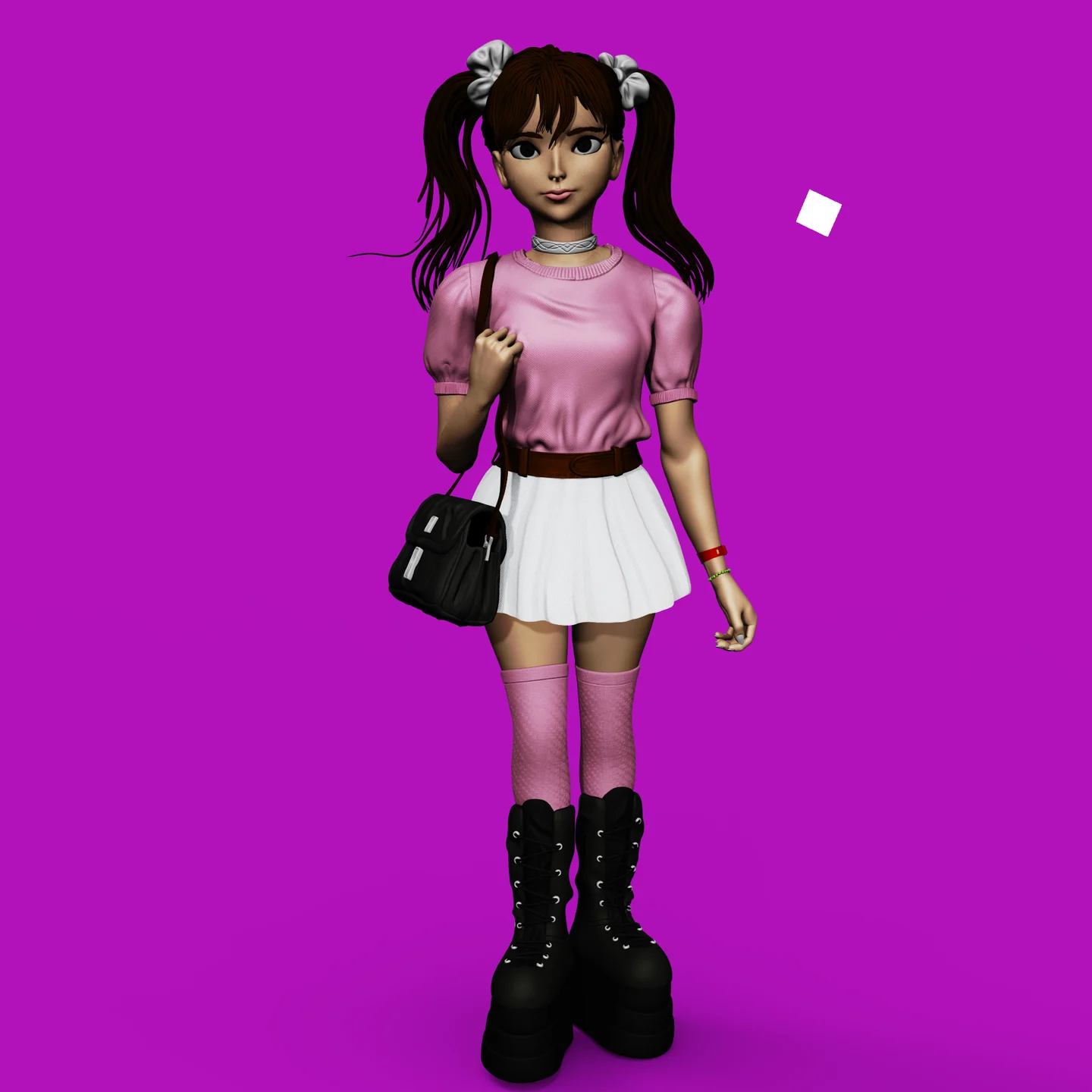 Menina — render autoral.